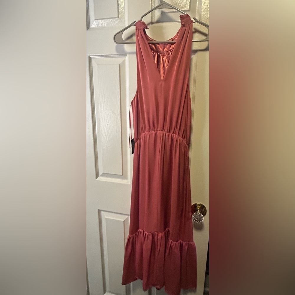 Express Pink Maxi Sundress Spaghetti Strap